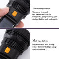 USB/Solar Charging Flashlight Built-in Battery Torch with Side Lanterna Waterproof Multi-function Emergency Power Bank Hand Lamp. 