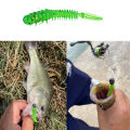 Mukun Worm Lures 10pcs Mini Lure 45mm0.4g Soft Silicone Bait Artificial Larva Rubber Baits Wobblers Bass Fishing Lure. 