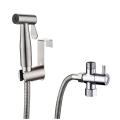 Handheld Bidet Sprayer Shattaf Cloth Diaper Toilet Sprayer Stainless Steel Brushed Bathroom Shower Bidet Spray Set EU Plug. 