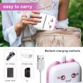 Mini 58mm Portable Thermal Printer Cat Shapes Wireless Photo Label Memo Wrong Question Printing With USB Cable Portable Printer. 