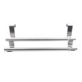 Expandable Double Towel Hanger Over Cabinet Cupboard Doors Stainless Steel Bath Towel Bar Towel Clothes Hanger Towel Rack Holder for Bathroom Kitchen Towel Storage Shelf. 