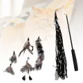 huanhuang® Telescopic Cat Teasing Interactive Stick Feather Wand with Bell Pet Supplies. 