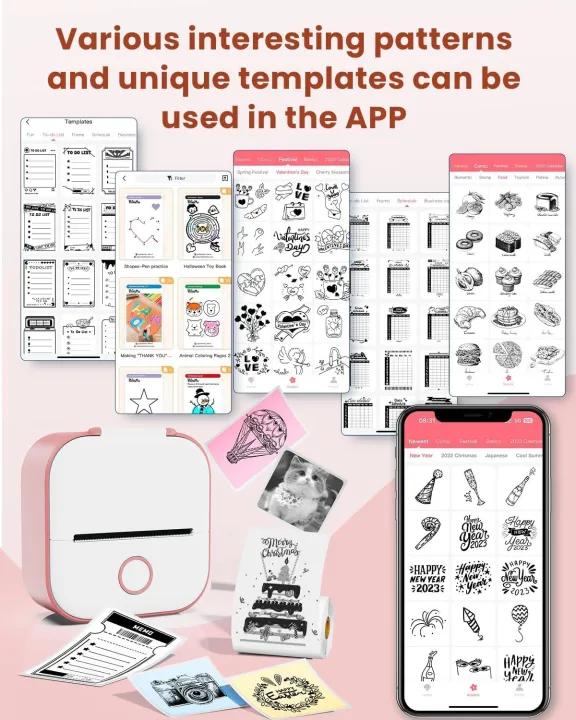 Phomemo%20T02%20Portable%20Thermal%20Label%20Printer,Mini%20Wireless%20Bluetooth%20Pocket%20Photo%20Printer,Great%20For%20Picture,Study%20Notes,Barcode,Logo,To-do%20List,DIY%20Sticker%20-%20Image%205