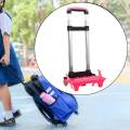 Backpack Hand Truck with Luggage Strap Compact Backpack Cart Backpack Trolley Wheeled 2 Wheel Pink. 
