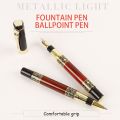 Retro Metal Fountain Pen Replaceable Ink Elegant Gift for Writing Stationery Office School Supplies. 