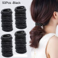 Phone Cable Elastic (Plastic Spiral), Hair Band, Hand Band- Black/Multicolor-(10/20/50/100Pcs). 