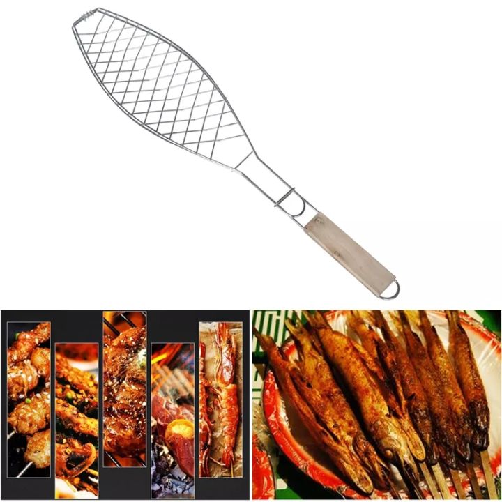 Stainless%20Steel%20BBQ%20Barbeque%20Fish%20Grill%20Net%20Basket,%20Standard,%20Silver%20%20Barbeque%20Fish%20Grill,%20Net%20Bbq%20Tool%20-%20Silver%20-%20Image%204