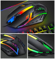 Gaming Mouse T-Wolf V1 7 Colorful Backlight Wired Mouse. 