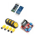 Arduino Bluetooth Car Kit with Large Yellow Wheels | DIY Robotics Kit with Optional Arduino UNO. 