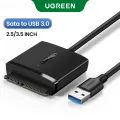 UGREEN SATA to USB 3.0 Adapter Cable for 3.5/2.5 Inch SSD HDD SATA III Hard Drive Disk Converter Support UASP Compatible with Samsung Seagate WD SanDisk Hitachi Toshiba【SSD Not Included】. 