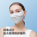 Sun Protection Sunshade Eye Protection Face Mask Uv Protection Mask Three-Dimensional Summer Ice Silk Sun Protection Mask Full Face Ladies. 