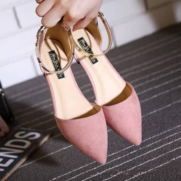 Pink flats with ankle strap best sale