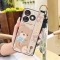 Anti-dust Cartoon Phone Case For Itel A50/A667L Durable Shockproof Silicone Back Cover Wrist Strap Cute Fashion Design. 