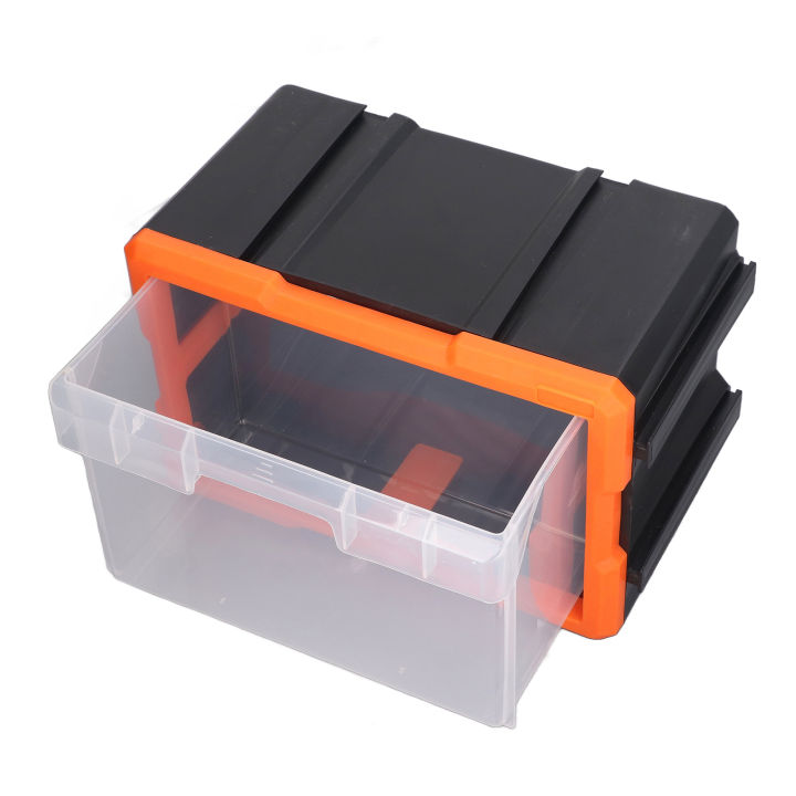 Electronic Component Storage Box PVC Practical Versatile Non Breakable Parts Storage Box Securely Stackable for DIY Tool Bits