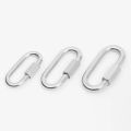New Stainless Steel Screw Lock Climbing Gear Carabiner Quick Links Safety Snap Hook Chain Connecting Ring Carabiner Chain Buckle. 