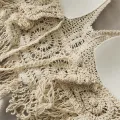 Tassel Tank Top Women's Embroidered Cotton Cropped Tank Hollow Out Knitted Bra for Beachwear Yoga Apparel Ladies Fashion Boho Style Casual Wear Summer. 