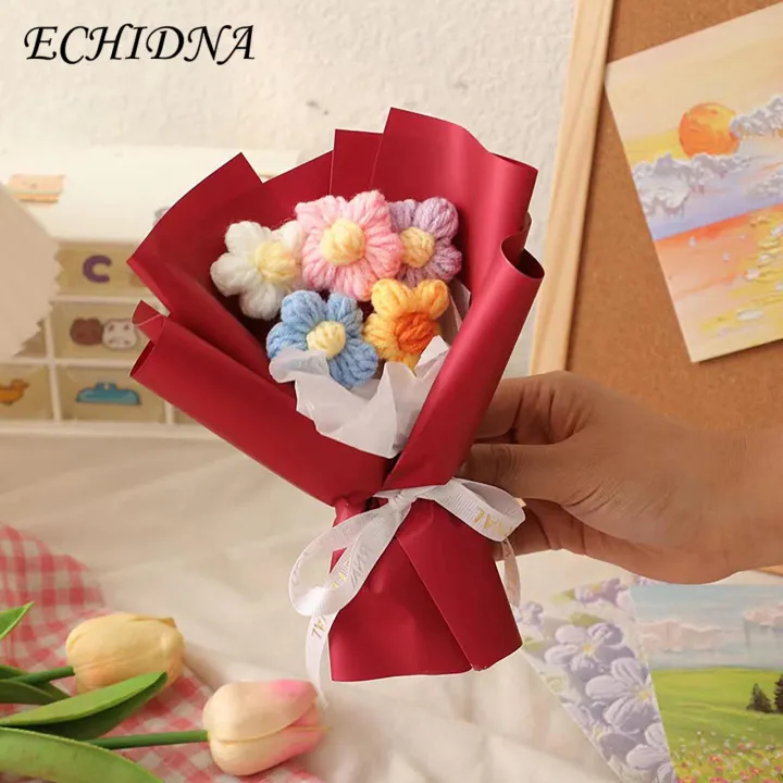 ECHIDNA%20Crochet%20Flower%20Bouquet%20Vibrant%20Color%20Colorful%20Hand%20Woven%20Flower%20Bouquet%20Valentine's%20Day%20Gift%20-%20Image%207