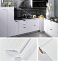 Glossy White Wallpaper Peel and Stick Countertop Sticker Self-Adhesive Waterproof Wall Sticker Kitchen Backsplash Table Covering. 