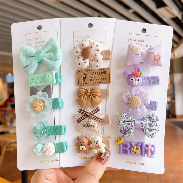 5pcs/Set%20Cute%20Cartoon%20Girls%20Hair%20Clips%20Sweet%20Princess%20Bowknot%20Flower%20Baby%20Hairpin%20Headwear%20Accessories%20-%20Image%206