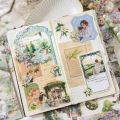 20 pcs/pack New Die-cut Sticker Book Floating Light Shallow Dream Series PET Theme Handbook Sticker Retro Girl Character Scrapbooking Stickers DIY Diary Album. 