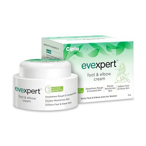 Cipla Health Evexpert Foot And Elbow Cream 50G|Deeply Moisturizes And Softens Feet Elbow Skin|Infused With Goodness Of Turmeric And Menthol|Foot Cream For Cracked Heels|Exfoliates Dead Skin Cells (FROM INDIA)SAB