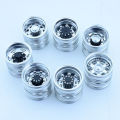 2pcs Metal Upgrade Hub Wheels Rim For 1/14 Tamiya Rc Dump Truck Scania 770s R620 Volvo Benz Arocs Man Tgx Lesu Car Accessories. 