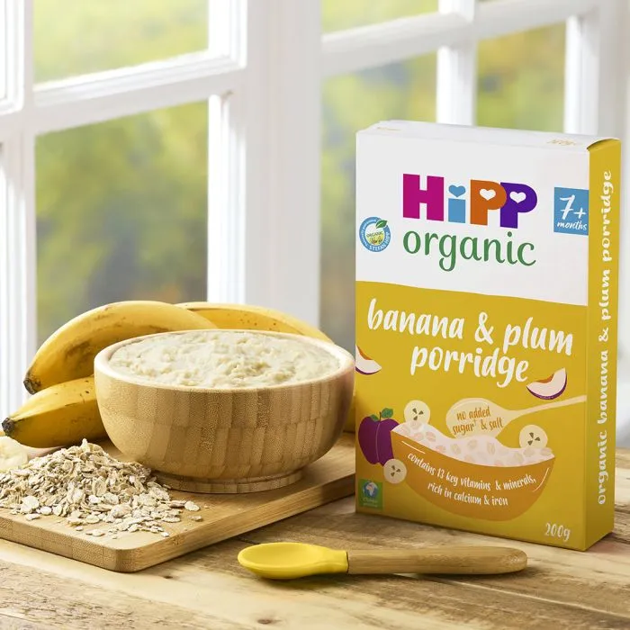 HiPP Organic Banana Plum Porridge Baby Cereal 7+ Months