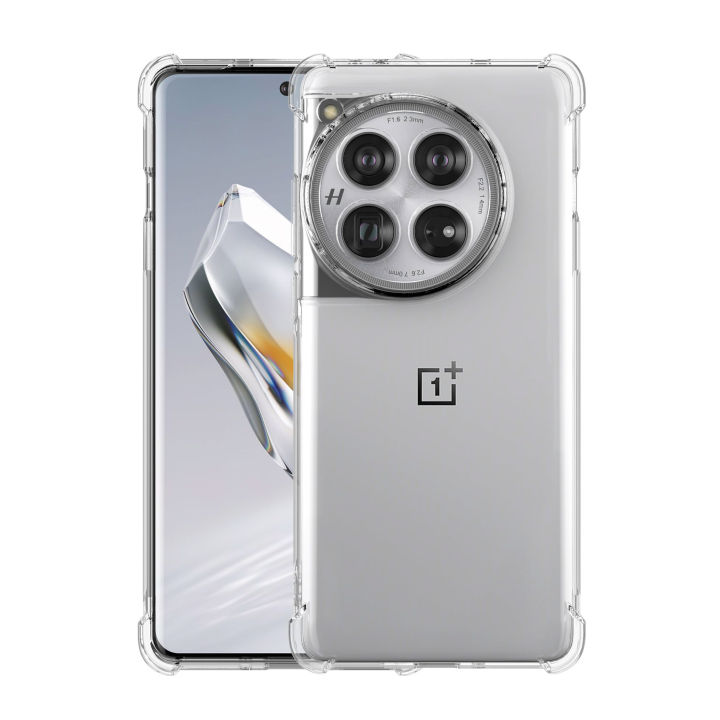 OnePlus 12 Case - Transparent Clear Bumper Case Back Cover For OnePlus 12 5G -  Scratch Resistant Reinforced Corners TPU Rubber Soft Silicone Protective Case Cover for OnePlus 12 5G 2024 (Crystal Clear)