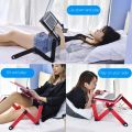 Adjustable Computer Table Folding Laptop Notebook Stand Lazy Aluminum Alloy Bed Table. 