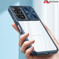 PlusCase for Xiaomi Redmi Note 11 Pro 4G / 5G Phone Case Slide Camera Lens Protection Clear Acrylic Shockproof Back Cover. 