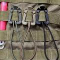 Webbing Fixed Buckle Tactical Cord Clips Buckle Elastic Strap -Down Mountain Climb Camp Tools Carabiner Outdoor Hike Bac M3w6. 