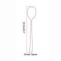 【BestGO】21cm Gold Korean-style Stainless Steel Dinner Spoons Korean-Style Soup Spoon Dinnerware Flatware Sets 5pcs. 