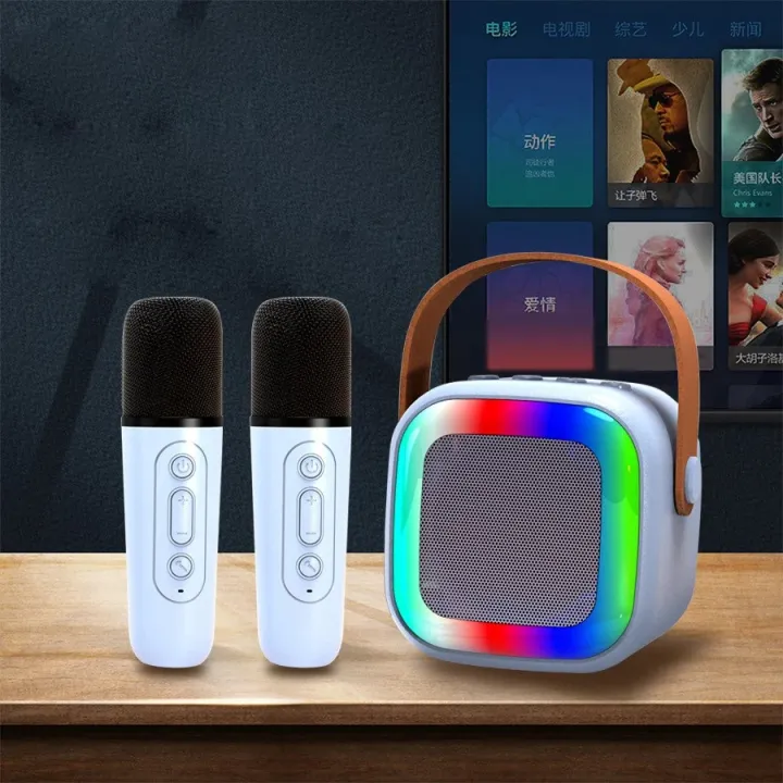 Kids Professional Microphones To Sing BT Sound Box Blootooth Mini Speaker Karaoke Machine Full Set Bluetooth Equipment For Home