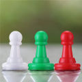 【LuxeGlow】32 Pieces Multicolor Plastic Pawn Chess Pieces for Board Games Pawns Tabletop Markers 1 Inch. 