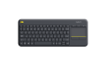 Logitech K400 Plus Wireless Integrated Touch Keyboard For PC Smart TVs - EBL (logitech keyboard). 