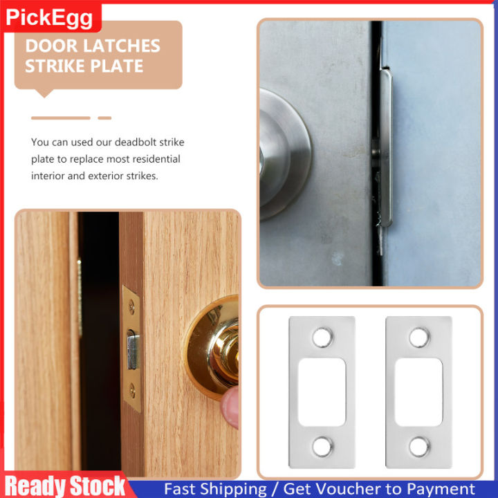 【ETOP】1x💖💖💖Pickegg 2Pcs Lock Body Door Strike Plate Filler ...