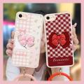 imitation leather soft shell Phone Case For iphone 7/8/iphone SE 2020/SE2 Solid color Back Cover Dirt-resistant bowknot. 