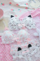 Japanese Lolita Student Bra Set Cute Heart Cat Ears Sweet Underwear Set Women Kawaii Bra Panties Set Wirefree Soft Intimates. 