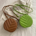 Round Crossbody Bag Fashion Designer Solid Color Handbag Zippered Small Shoulder Bag for Casual Fashion Accessory Women Messenger Bag Girl Female. 