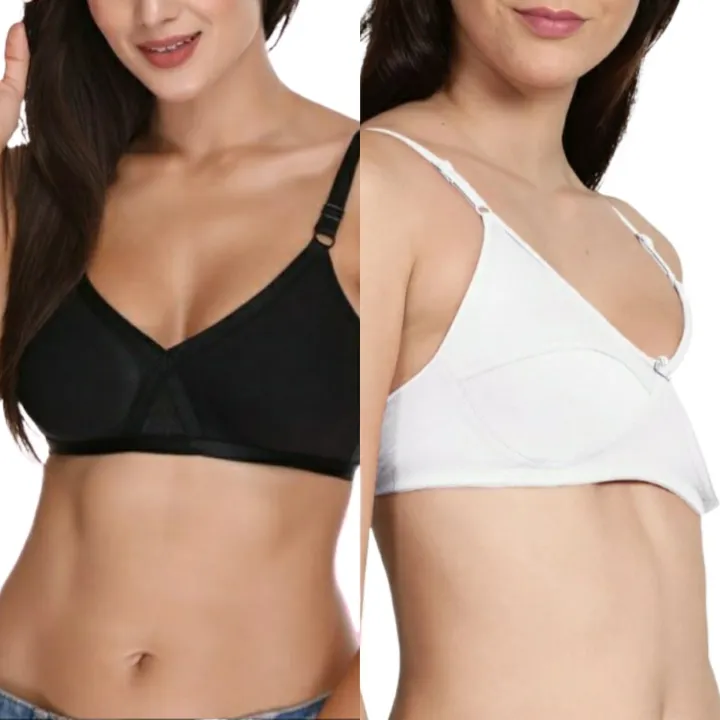 Pack of 2 Basic Cotton Bra පැය + 18 පැලද හැකි ඉස්තරම් කපු නිශ්පාදනයක්