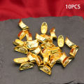 10pcs Ingot Gold Chinese Yuan Bao Wealth Golden Statue Ingots Decor Ornament Mystic. 