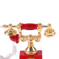 1Pc 1:12 Dollhouse Miniature Phone Model Retro Rotary Telephone for Doll Decor MJK. 