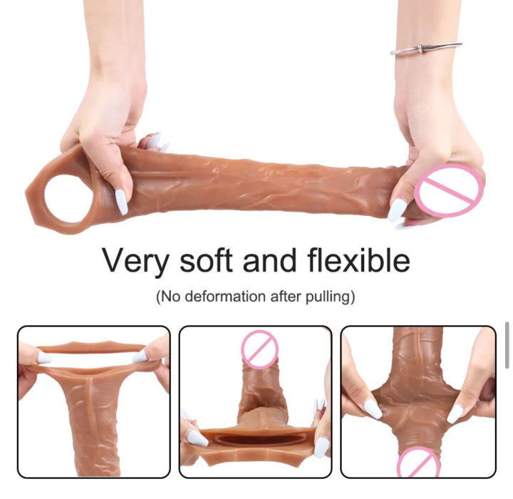 18+%209%20inch%20Penis%20Extender%20Sex%20tooys%20for%20Man%20Vibrator%20Sex%20Toys%2018%20Erection%20Ring%20for%20Men%20Men's%20Special%20Condom%20Cock%20Sleeve%20for%20Penis%20-%20Image%205