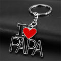 I Love Mama PAPA Family Valentine' S Gift I Love PaPa Father's Day Letters Metal Keychains Mother's Day. 
