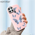Hontinga for Infinix Smart 6 Back Cover Luxury Silver Edge Lens Mobile Cover Beautiful Butterfly Pattern Soft Silicone Phone Case. 