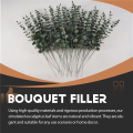 36 Pieces of Eucalyptus Stems Artificial Eucalyptus Leaf Stems True Gray Leaf Branches. 