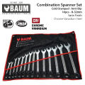 Combination Spanner Set - 14Pcs - CRV - BAUM - Anti-Skid - (8-32) - German Standard. 
