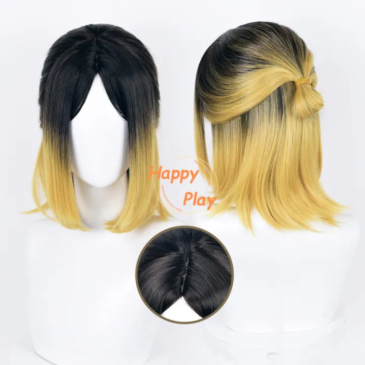 4%20Styles%20Kenma%20Kozume%20Cosplay%20Wig%20Golden%20Black%20Dyeing%20Kozume%20Kenma%20Females%20Wig%20Heat%20Resistant%20Synthetic%20Hair%20Halloween%20Carnival%20-%20Image%205