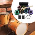 7 Pads Compact with Drum Sticks Electronic Drum Hand Electric Drum Pad for Children Boys. 
