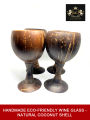 Coconut Shell Wine Glass. 